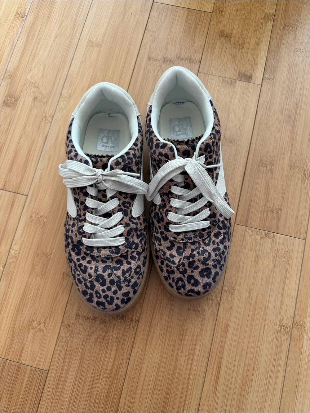 DV by Dolce Vita Leopard Print Sneakers with White Accents
